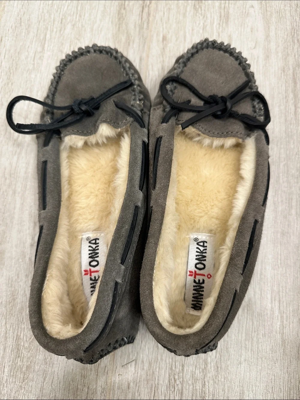 Minnetonka suede moccasin
